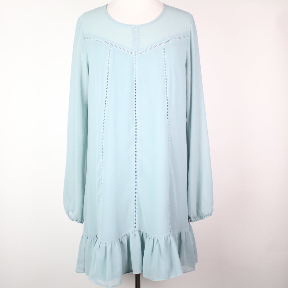 BCBGeneration Womens Medium Eyelet Cloudy Haze Boho Tunic Dress